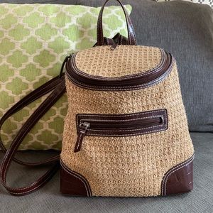 Crazy Horse (Liz Claiborne) straw backpack purse